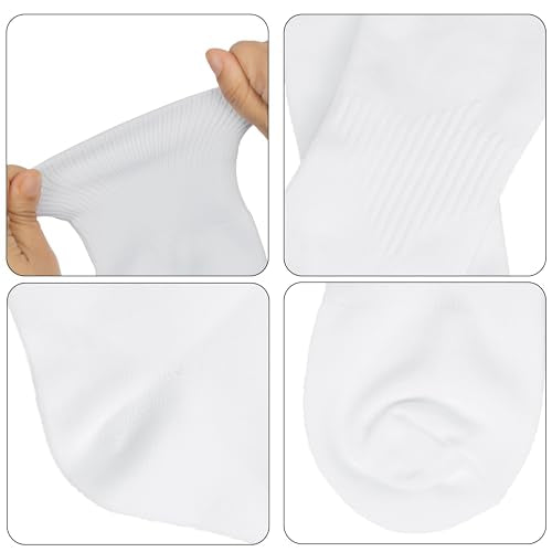 Unisex Knee-High Sports Socks for Soccer and Training - Large White