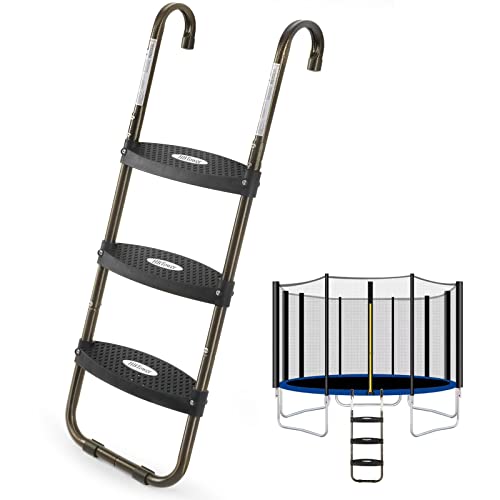 3-Step Trampoline Ladder with Skid-Proof Steps for Kids