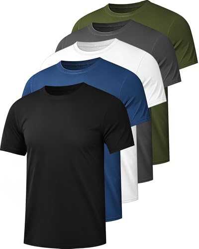 Men's Dry Fit Short Sleeve Workout T-Shirts - Moisture Wicking & Breathable