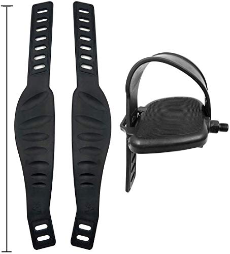 Adjustable Exercise Bike Pedal Straps - Durable Rubber, 33cm