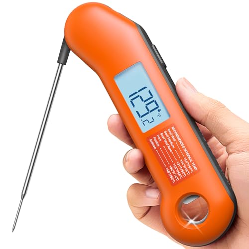 ThermoMaven Orange & Gray Digital Meat Thermometer - Fast 0.5 Sec Readings, NIST Certified, Waterproof