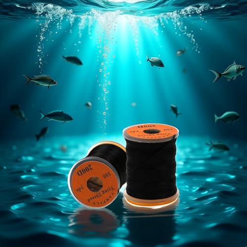 Fluorescent Fly Tying Thread - Premium 200D, 100 Yards for Salmon & Bass