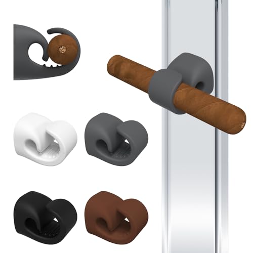 Magnetic Cigar Holder for Golf Cart - Waterproof Silicone Clip - Brown 1 Pack