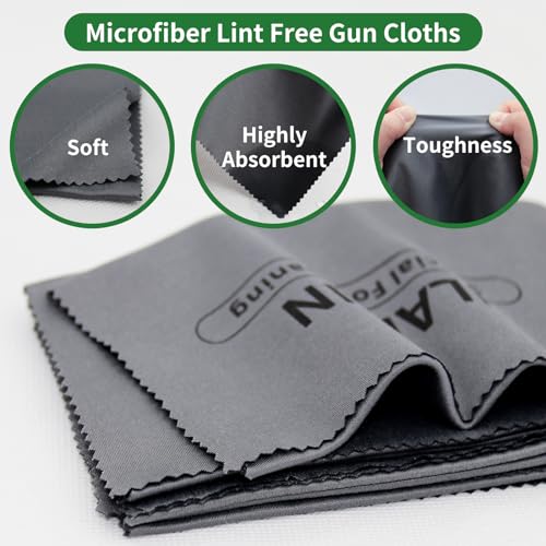 Gun Cleaning Cloths - 5 Pack Microfiber Lint Free Rags