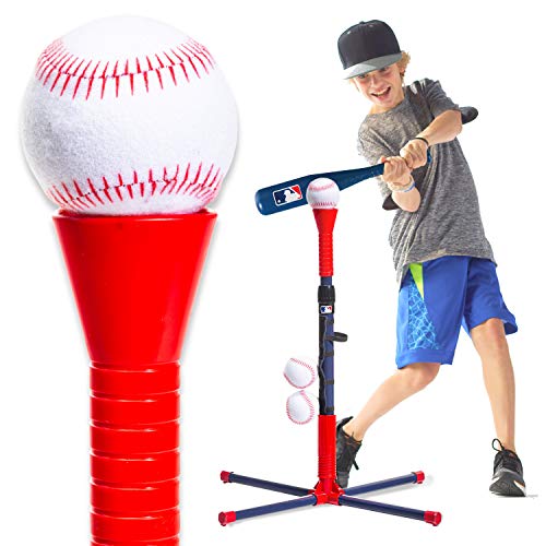 Kids Baseball Batting Tee Set with Stand & Replacement Soft-Stick Balls — Grow With Me