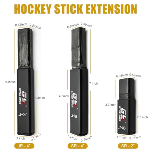GY Junior 4-Inch Hockey Stick Extension End Plug Fiberglass with PVC Cap