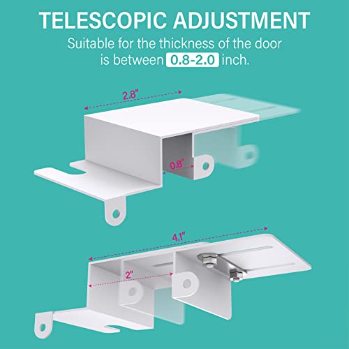 Child Proof Door Top Lock - BILLROAD Top Door Lock for Kids Safety Made of Sturdy Metal | Adjustable Lock Child Safety Top Lock for 0.8-2 inch Thick Interior Doors 2 Pack