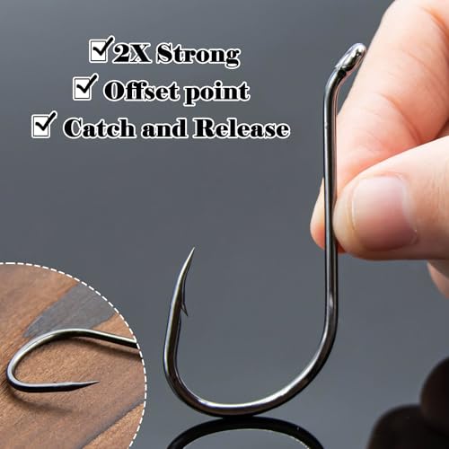 Octopus Fishing Hooks Set - Barbed Beak Saltwater, 250pcs #10~#2