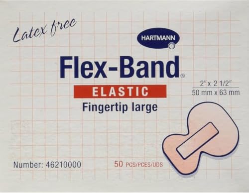 Large Fingertip Bandages - Latex-Free, 50 Count Pack