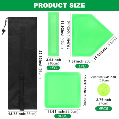 Glow in the Dark Baseball Base Set - 5 Pieces with Carry Bag