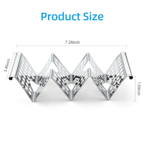 Stainless Steel Taco Holders Set of 4 - Fits Air Fryer & Oven