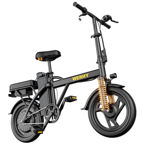 Folding Electric Bike for Adults - 500W Motor, 20 MPH, Black