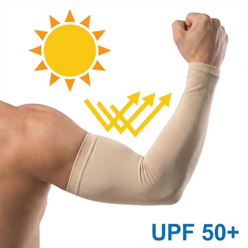 UPF 50+ Cooling Arm Sleeves for Sun Protection - 2 Pair Set