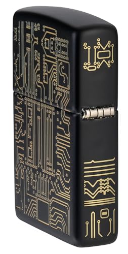 Zippo Artistic Lighter Black Matte AI Variation - Windproof Refillable USA Made