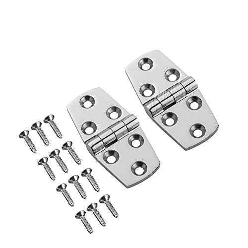 3" x 1.5" Stainless Steel Marine Hinges - Pack of 2