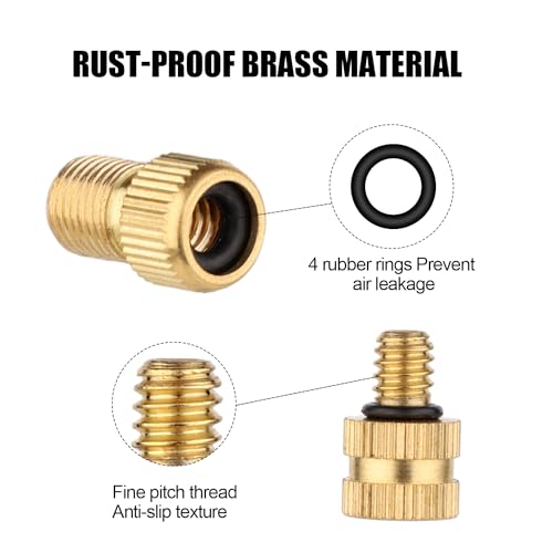 19-Piece Bicycle Valve Adapter Set for Presta & Schrader