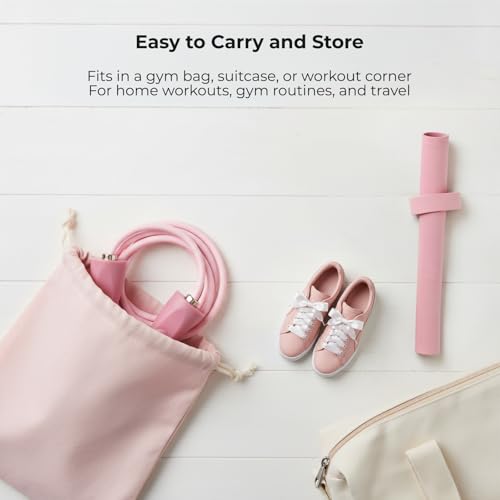 Adjustable Jump Rope for Fitness - Pink Design for Cardio