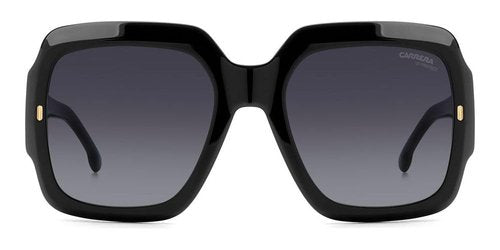 Carrera Women's Casual Squared Sunglasses, Black/Dark Grey Shaded, 54/21/140