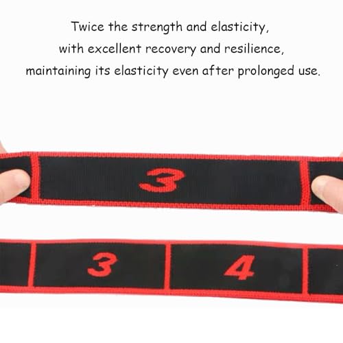 Adjustable Fitness Resistance Band for Stretching - Red