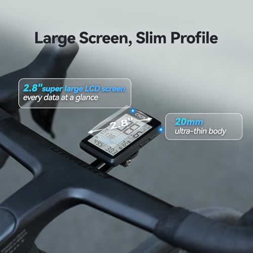 GPS Wireless Bike Computer - 2.8" LCD, 1500mAh, Bluetooth/ANT+