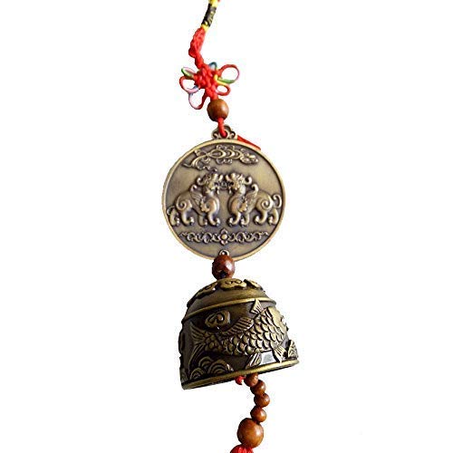 Feng Shui Bell for Wealth and Success with Red String Bracelet