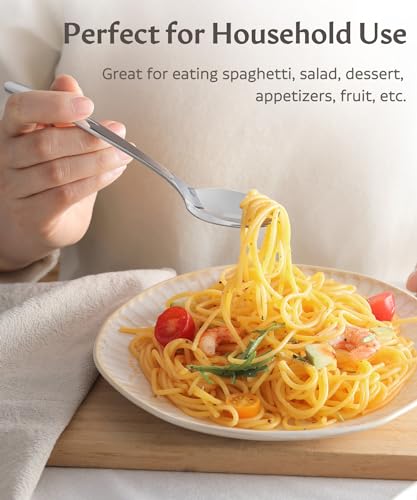 7-Inch Stainless Steel Spork Set - Reusable Metal Sporks, 4 Pack