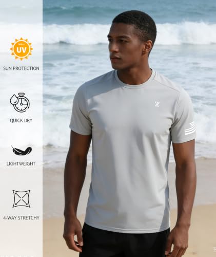 Men's UPF 50+ Rash Guard Swim Shirt - Fast Dry Athletic Tee