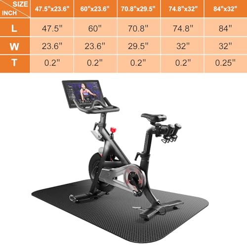 Exercise Bike Mat - Foldable Treadmill Mat 29.5" x 60"