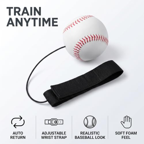 Baseball Training Wrist Ball with Adjustable Wristband