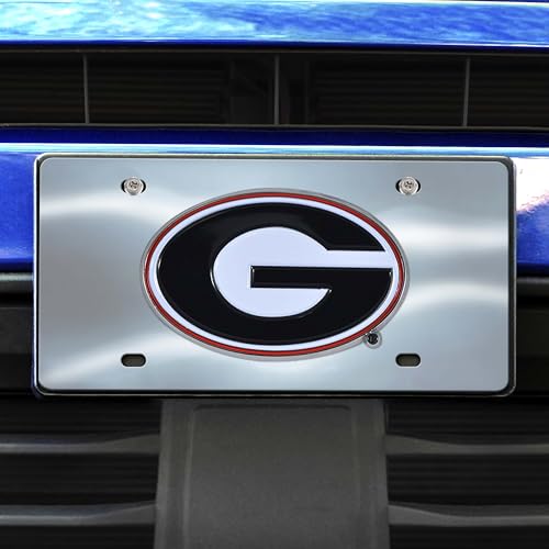 Die Cast License Plate - Georgia Bulldogs 6"x12" Chrome