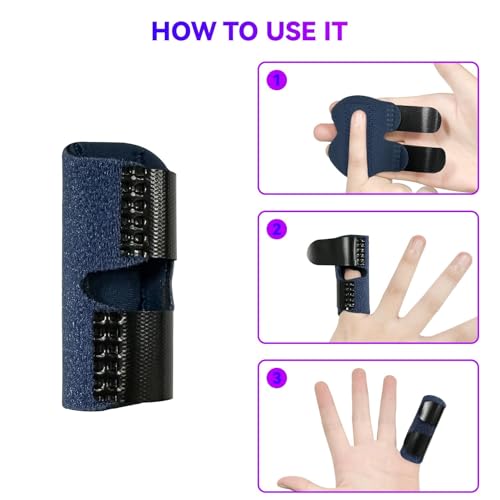 Adjustable Finger Splint for Trigger Finger & Arthritis - 2 Pack, Blue