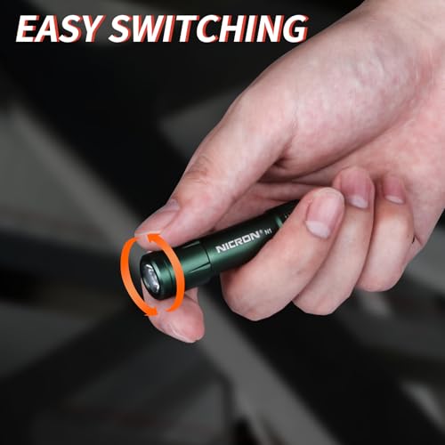 NICRON Mini LED Keychain Flashlight - Waterproof, Portable Camping Light (Green)