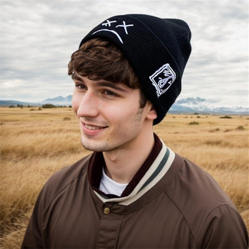 NNCEVM Fashion Beanie for Men Women Unisex Knit Cap – Black Warm Winter Hat