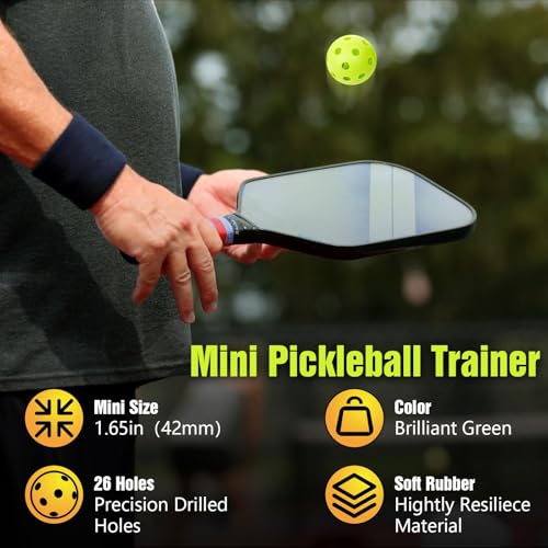 Mini Pickleball Training Balls - Green - Enhance Reaction Time & Coordination