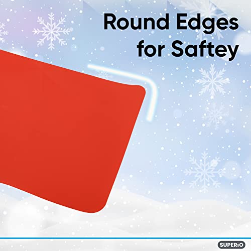 Snow Slider Mat - Flexible Snow Sled for Kids & Adults 54" - Red
