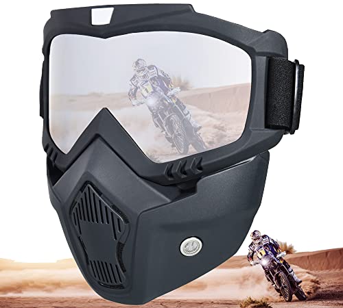 CROSSBODY Silver Paintball Mask Anti-Fog Goggles with Removable Face Mask