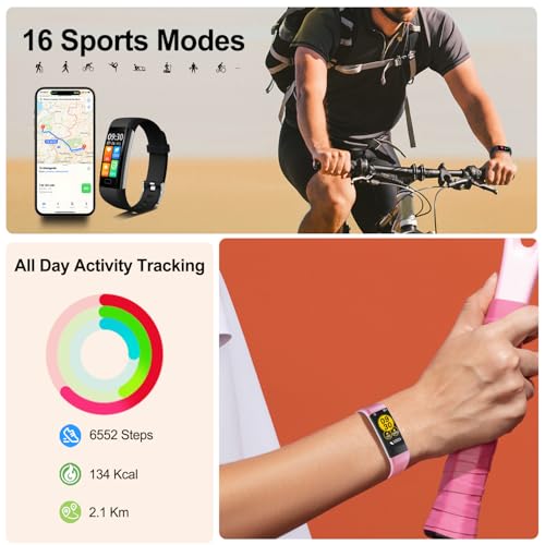 Fitness Tracker with Heart Rate Monitor - Black Band