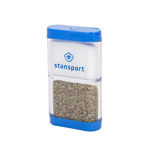 Compact Salt and Pepper Shaker with Dual Compartments