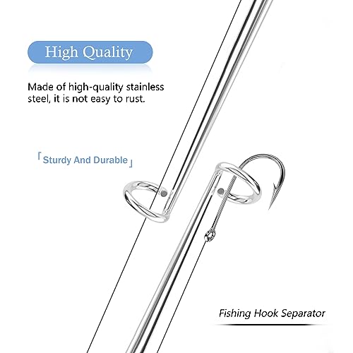 Stainless Steel Fishing Hook Remover Tool - 2 Pack, 4.8-inch Disgorger