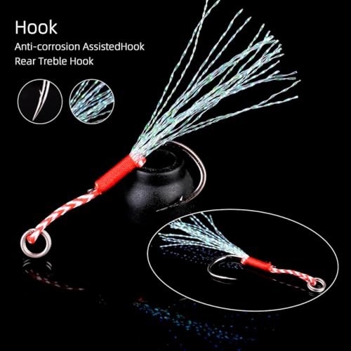 Aorace 10pcs 80G Saltwater Jigging Fishing Lures - Speed & Slow Jigging Tackle