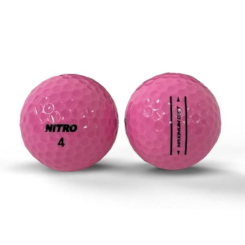 Nitro Maximum Distance Golf Balls - 12-Pack Hot Pink