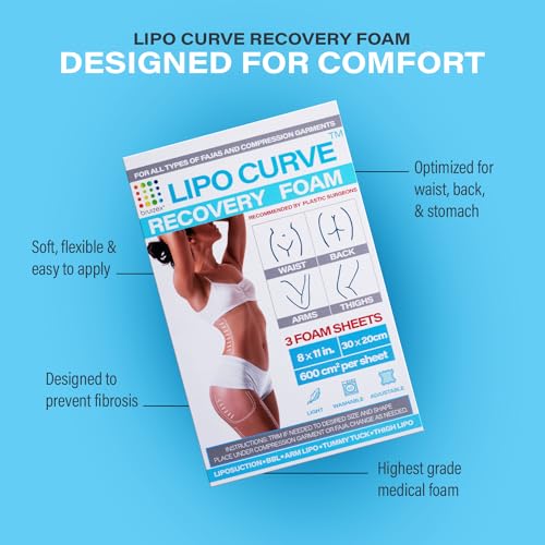 Bruizex Lipo Foam Pads - Post-Surgery Compression Recovery Boards, 3-Pack