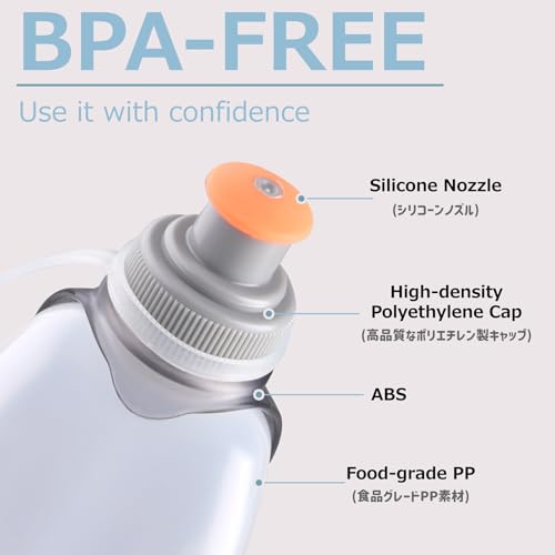 250ml BPA-Free Running Water Bottle with Clip - Leakproof Flask