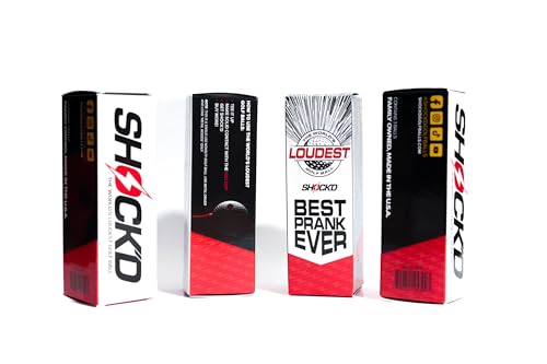 Loudest Novelty Golf Balls - SHOCK'D Prank Ball Sleeve of 3 - White Dot Button
