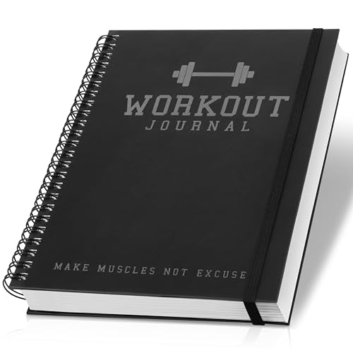 Workout Journal - Fitness Training Planner for Men & Women - Black