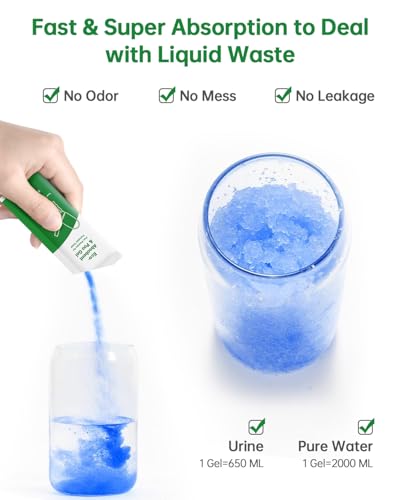 Poo Gel for Portable Toilet - 20 Eco Deodorizing Solidifier Bags