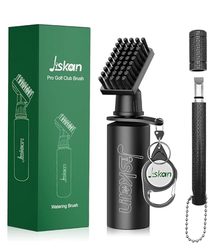 Golf Club Cleaner Brush and Groove Sharpener Tool with Water Bottle