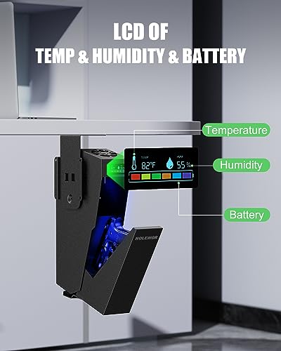 Biometric Gun Safe for Handgun - Quick Access Passcode & Fingerprint