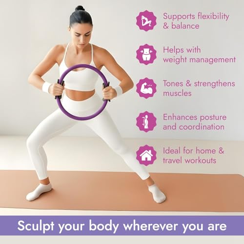 Pilates Ring and Ball Set - Luxury Purple | 10-in-1 Home Workout Kit