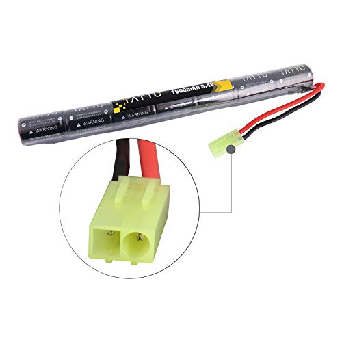8.4V 1600mAh NiMH Airsoft Battery with TMY Connector - Butterfly Stick